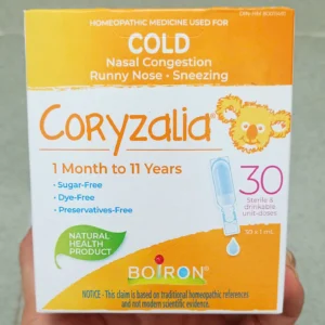 Muối uống vi lượng đồng căn Boiron Coryzalia Cold 30 ống của Canada Muối uống vi lượng đồng căn BOIRON Coryzalia Cold cho bé 1 đến 11 tuổi 30 ống