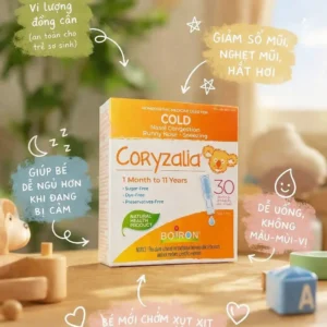 Muối uống vi lượng đồng căn Boiron Coryzalia Cold 30 ống của Canada Muối vi lượng đồng căn Coryzalia Boiron 30 ống