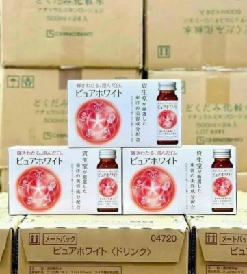 Collagen nước Shiseido Pure White Nhật Bản hộp 10 lọ Nước Uống Collagen Trắng Da Shiseido Pure White Nhật Bản (Hộp 10 chai x 50ml )