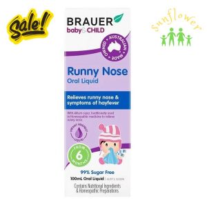 Siro Brauer Runny Nose 100ml - Hỗ trợ điều trị sổ mũi, ngạt mũi