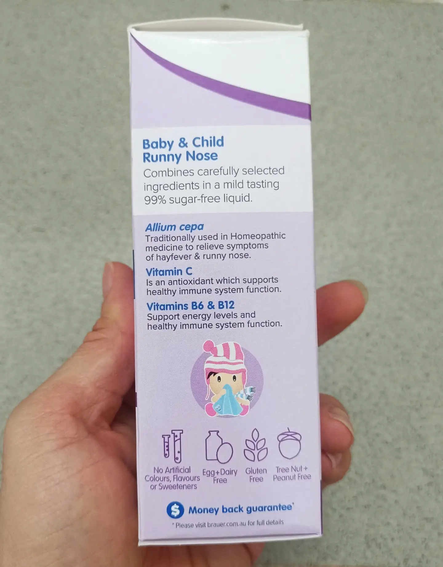 Siro Brauer Runny Nose trị sổ mũi 100ml của Úc Siro trị sổ mũi dành cho trẻ Brauer Baby & Child Runny Nose 100 ml