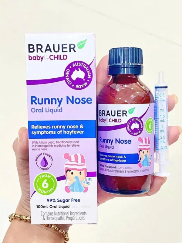 Siro trị sổ mũi dành cho trẻ Brauer Baby Child Runny Nose