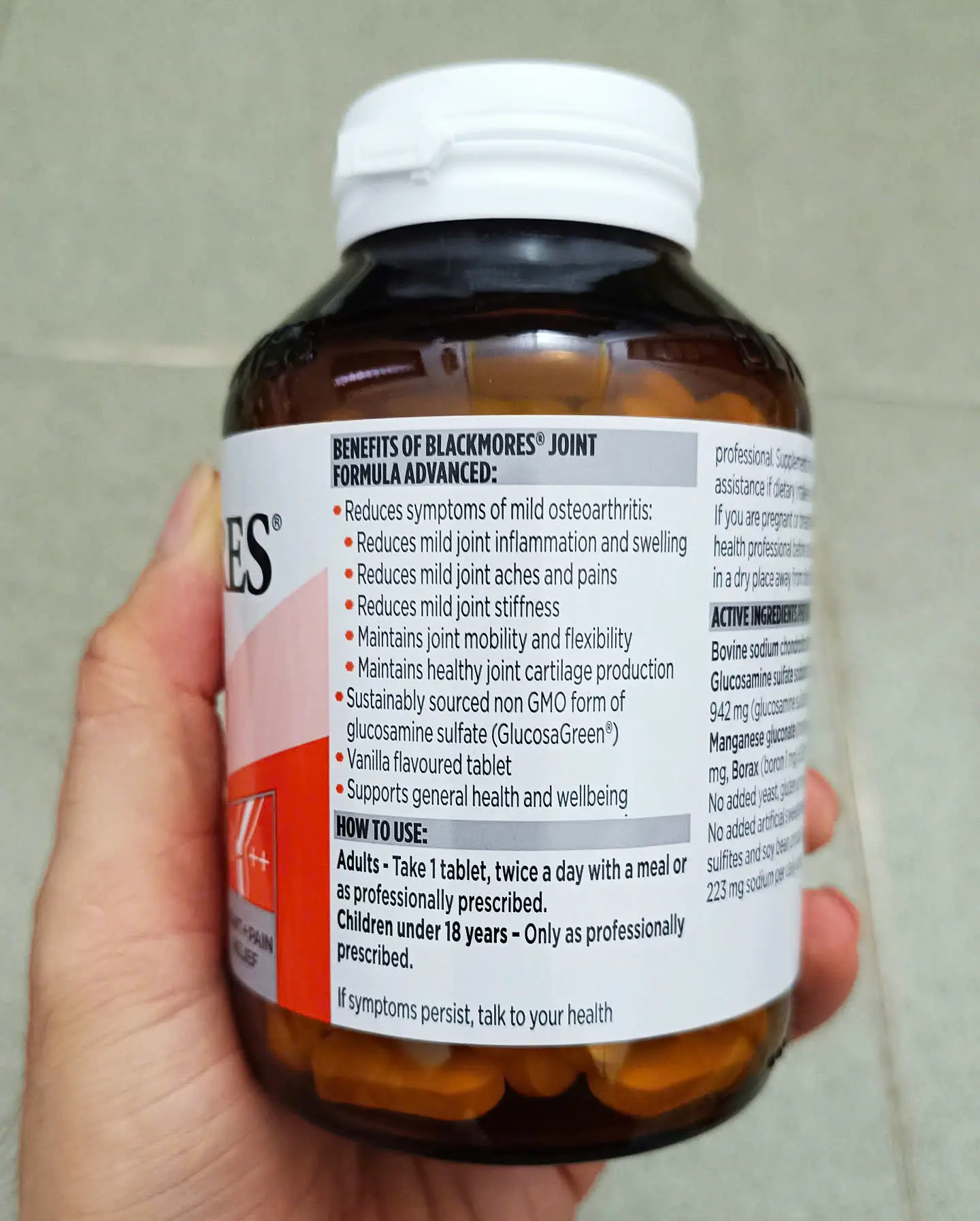 Viên uống Blackmores Joint Formula Advanced 120 viên của Úc Viên bổ khớp Blackmores Joint Formula Advanced lọ 120 viên