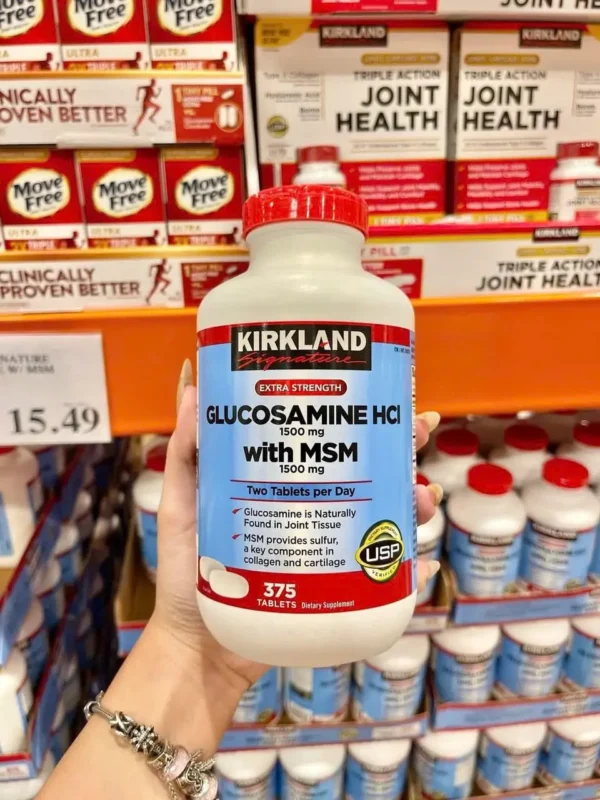 Viên uống bổ xương khớp Glucosamine MSM Kirkland 375 viên