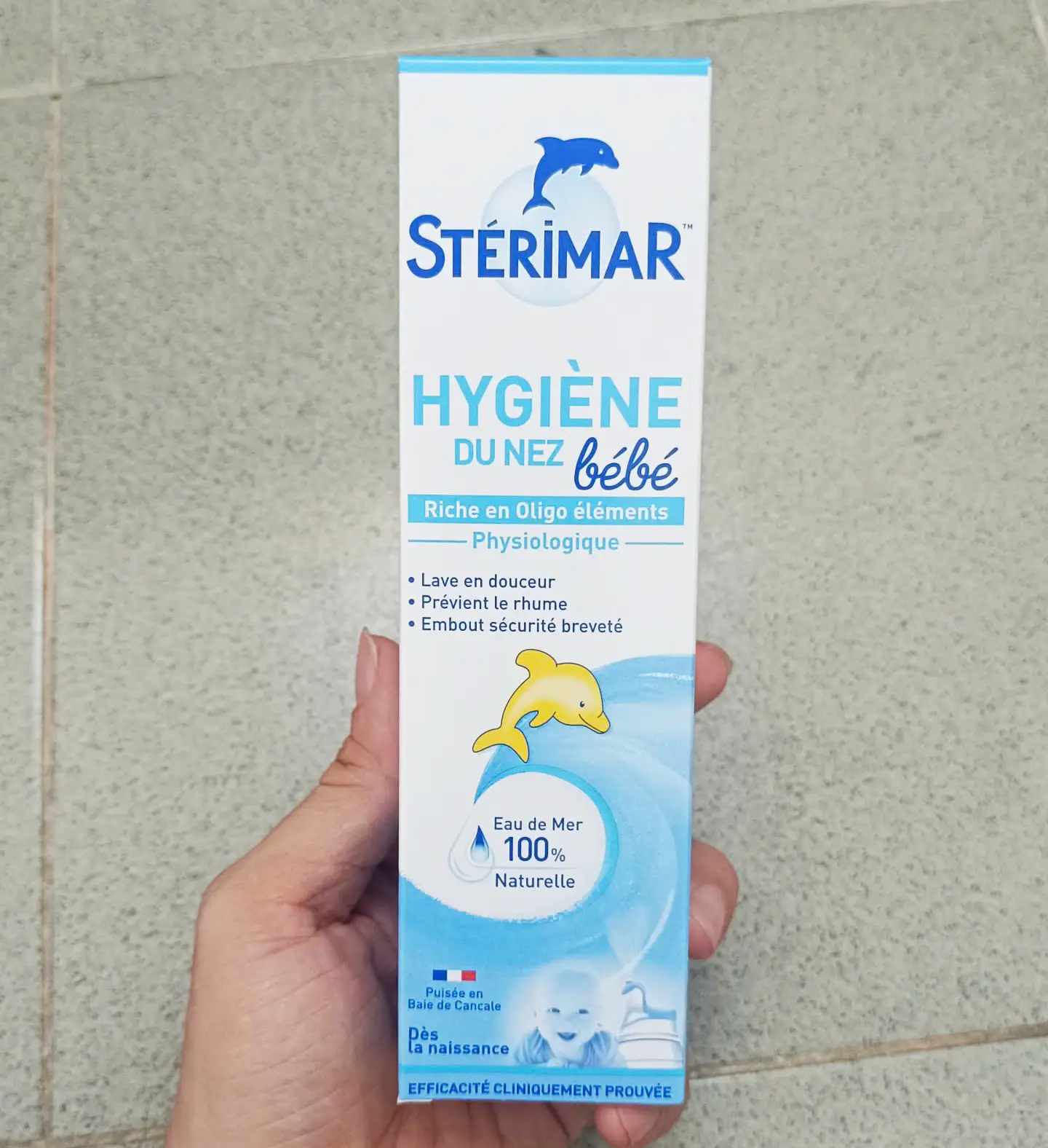 Xịt mũi Sterimar xanh Nose Hygiene Baby 100ml của Pháp Xịt mũi Sterimar Hygiene du Nez Bebe cho trẻ sơ sinh và trẻ em, 100ml