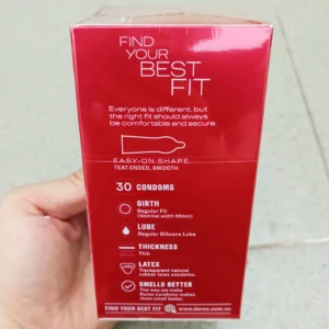 Bao cao su DUREX Fetherlite đỏ 30c - Úc