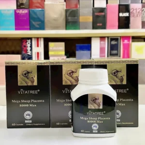 Nhau Thai Cừu Úc Trắng Da Mờ Thâm Sạm Nám Tàn Nhang Vitatree Mega Sheep Placenta 80000 mg 60 viên
