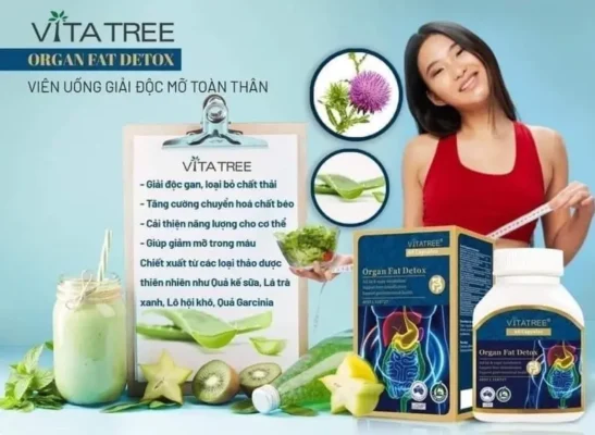 Viên uống thải độc mỡ nội tạng Vitatree Organ Fat Detox 60 viên của Úc Thải độc mỡ nội tạng Vitatree Organ Fat Detox 60 viên