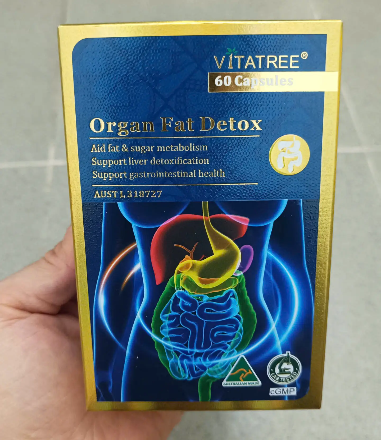 Viên uống thải độc mỡ nội tạng Vitatree Organ Fat Detox 60 viên của Úc Viên giảm mỡ nội tạng Vitatree Organ Fat Detox 60 viên của Úc