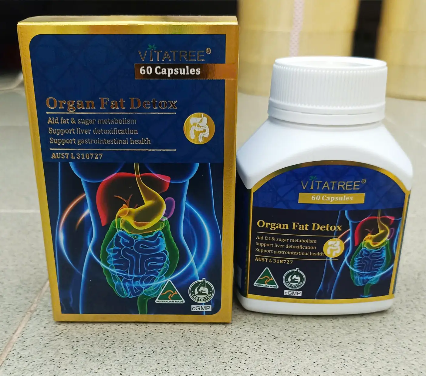 Viên uống thải độc mỡ nội tạng Vitatree Organ Fat Detox 60 viên của Úc Viên giảm mỡ nội tạng Vitatree Organ Fat Detox của Úc