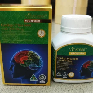 Viên uống Vitatree Ginkgo Plus 6000 with Q10 50mg 60 viên bổ não