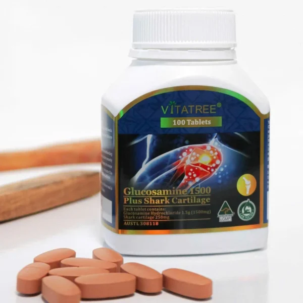Viên uống Vitatree Glucosamine 1500 Plus Shark Cartilage bổ khớp Úc 100 viên