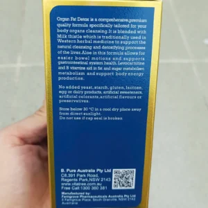 Viên uống thải độc mỡ nội tạng Vitatree Organ Fat Detox 60 viên của Úc Viên uống Vitatree Organ Fat Detox giảm mỡ máu