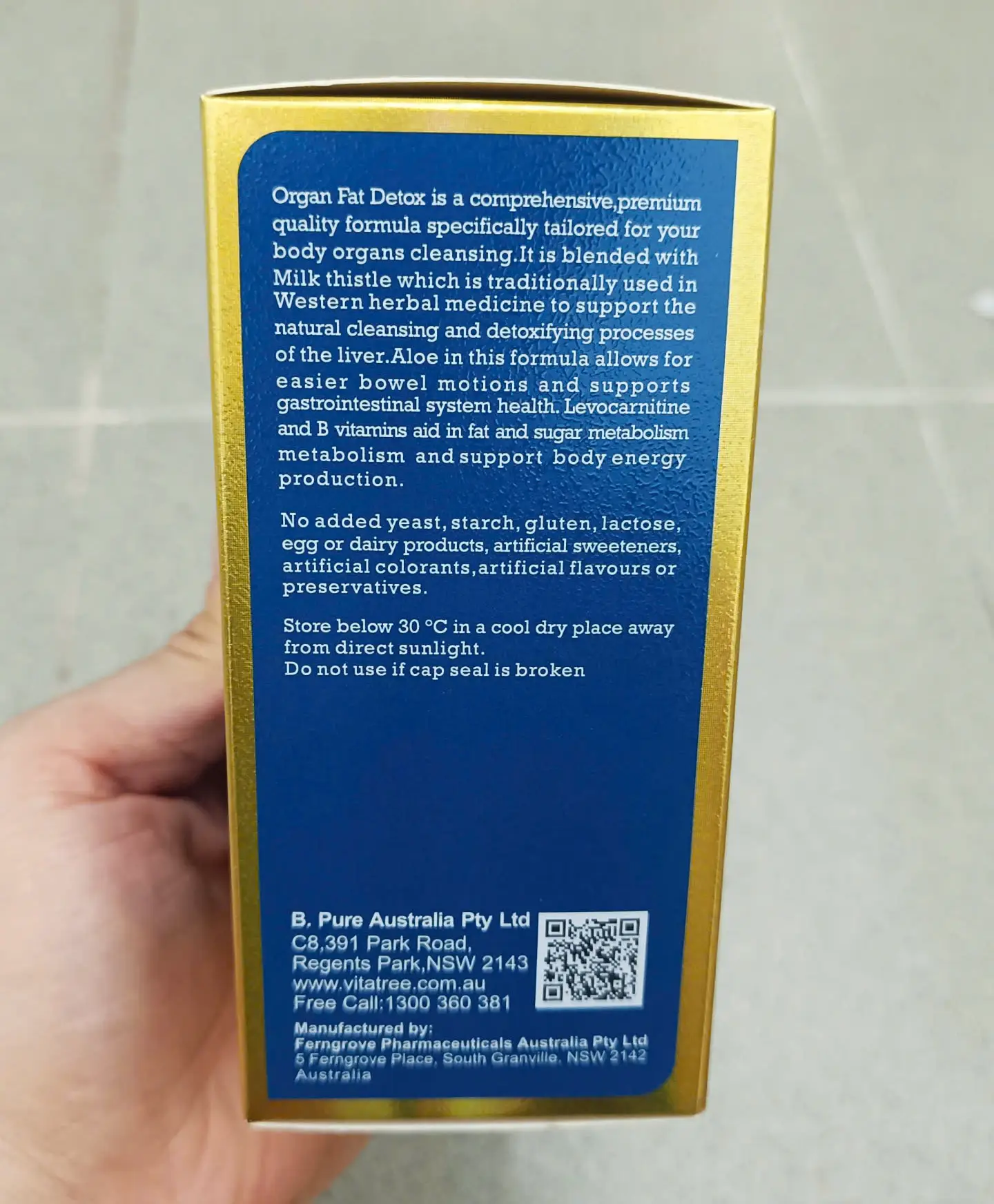 Viên uống thải độc mỡ nội tạng Vitatree Organ Fat Detox 60 viên của Úc Viên uống Vitatree Organ Fat Detox giảm mỡ máu