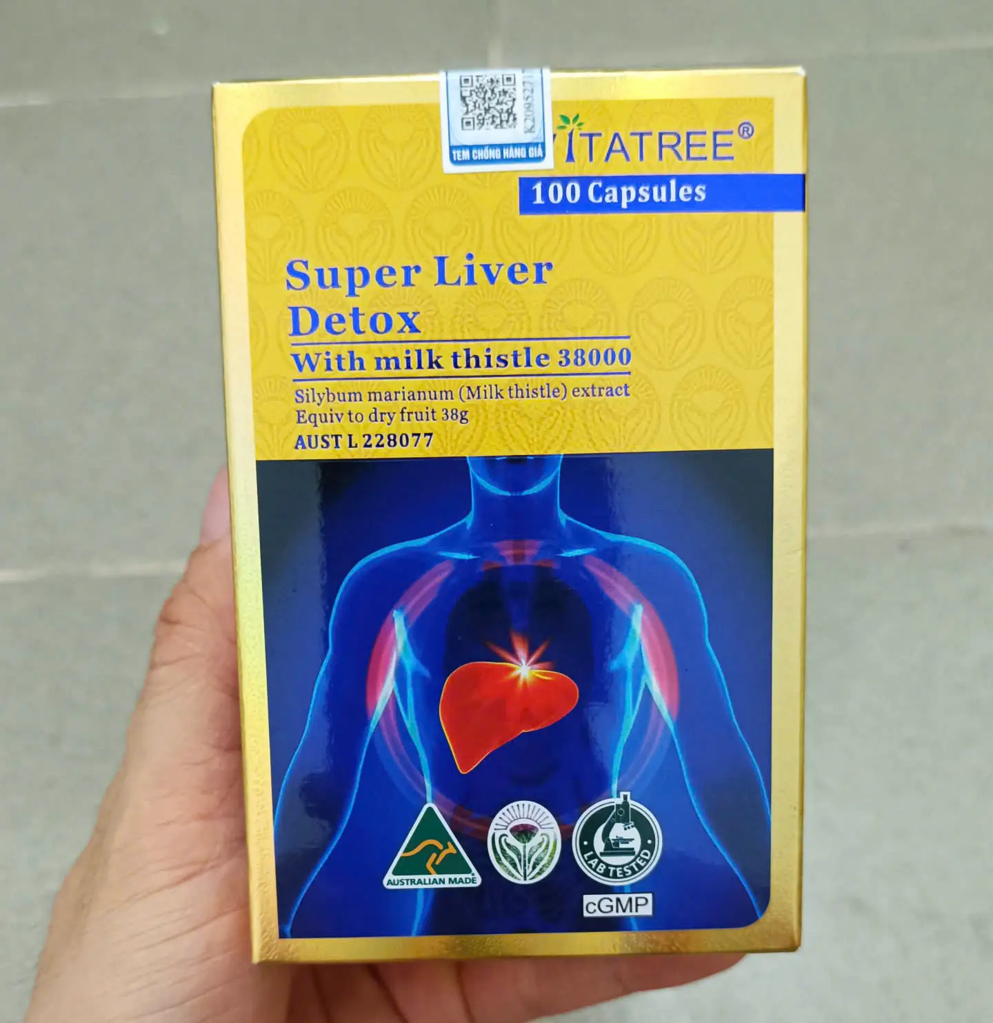 Viên uống bổ gan Vitatree Super Liver Detox 100 viên của Úc Viên uống bổ gan Vitatree Super Liver Detox 100 viên