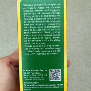 Viên uống bổ não Vitatree Ginkgo Plus 6000mg with CQ10 50mg 60 viên