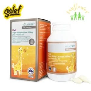 Viên uống bổ sung Canxi Vitatree Kids Super Milky Calcium 60 viên của Úc