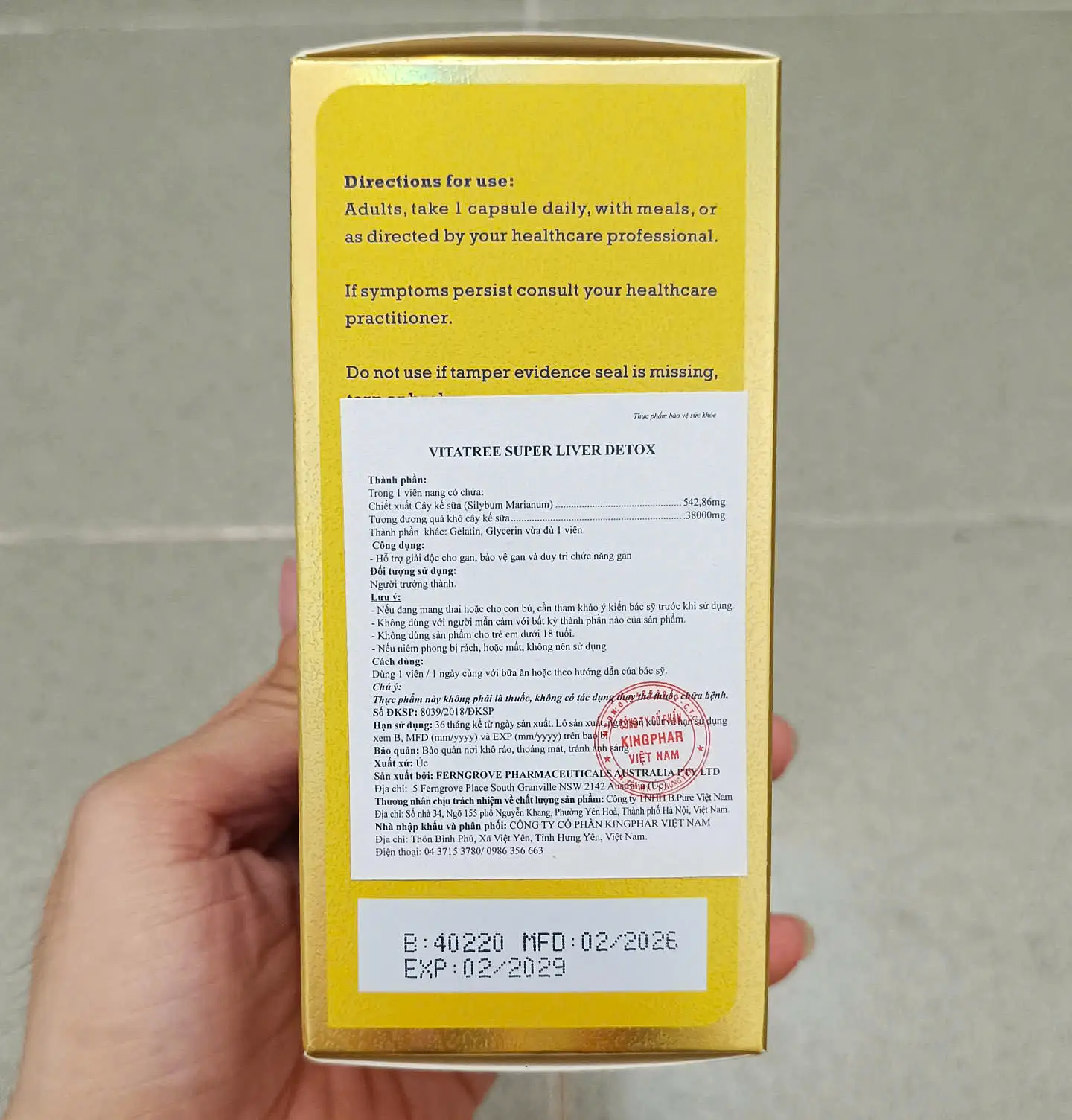 Viên uống bổ gan Vitatree Super Liver Detox 100 viên của Úc Viên uống thải độc gan Vitatree Super Liver Detox 100 viên của Úc