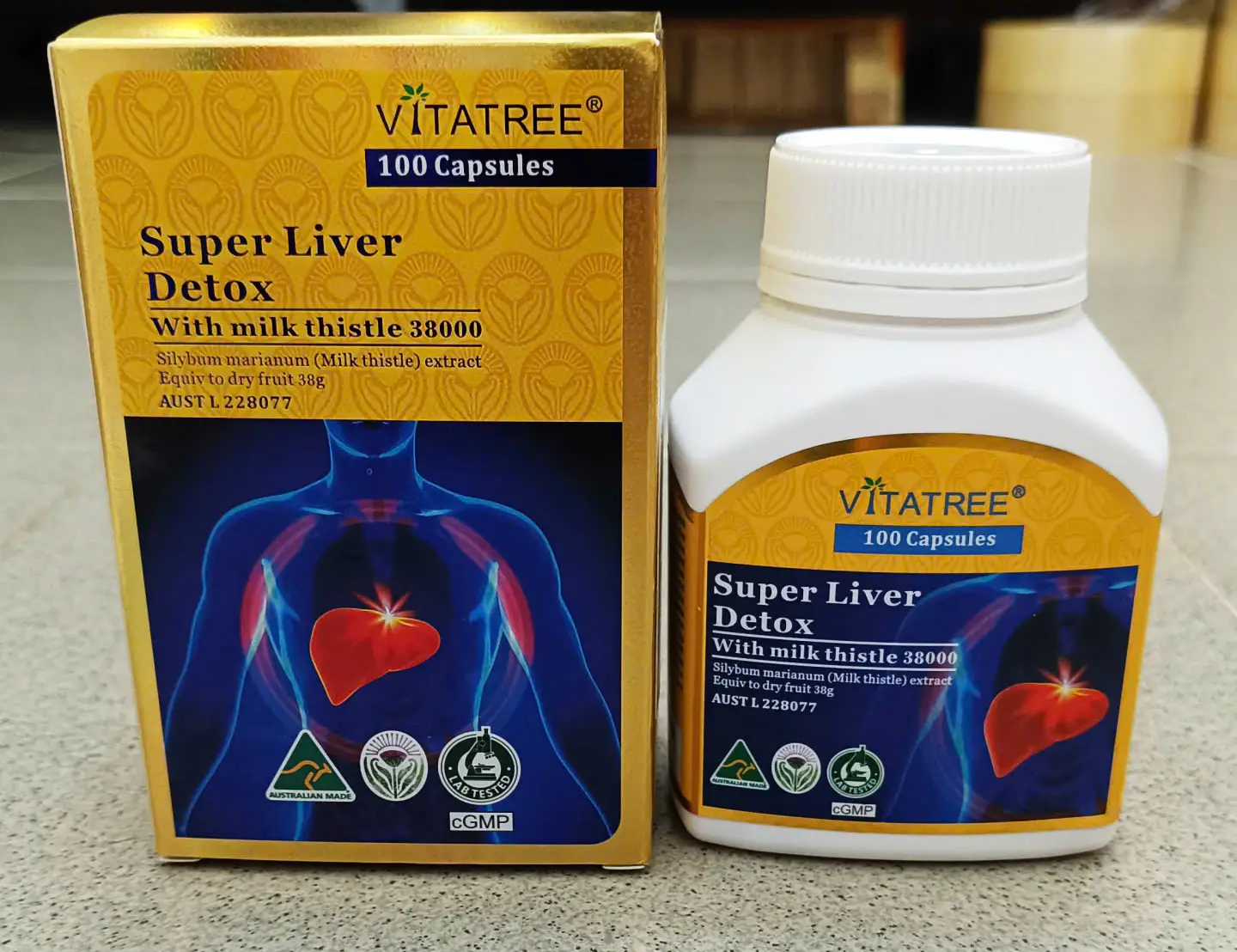Viên uống bổ gan Vitatree Super Liver Detox 100 viên của Úc Viên uống thải độc gan Vitatree Super Liver Detox 100 viên