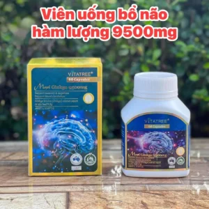 Viên uống tuần hoàn não Ginkgo Biloba 9500mg - Vitatree - Úc