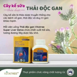 Viên uống bổ gan Vitatree Super Liver Detox 100 viên của Úc Vitatree Super Liver Detox Ho tro giai doc gan bao ve gan