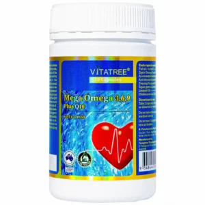 Viên uống Vitatree Mega Omega 3,6,9 Plus Q10 hỗ trợ duy trì sức khỏe của hệ tim mạch