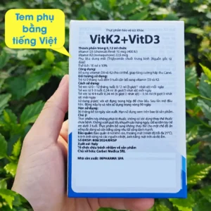 Vitamin Bambi Vit K2 Vit D3 10ml của Italia Bambi Vit K2 + Vit D3 nhỏ giọt bổ sung vitamin D3 K2