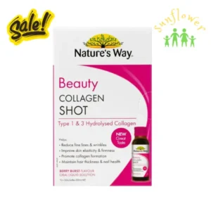 Collagen dạng nước Nature's Way Beauty Collagen Shot hộp 10 lọ của ÚC