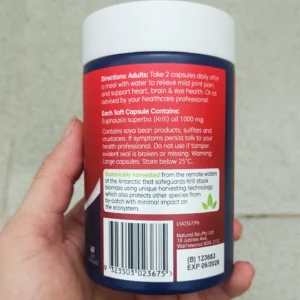 Dầu Nhuyễn Thể Bioglan Red Krill Oil Double Strength 1000mg Lọ 60 Viên