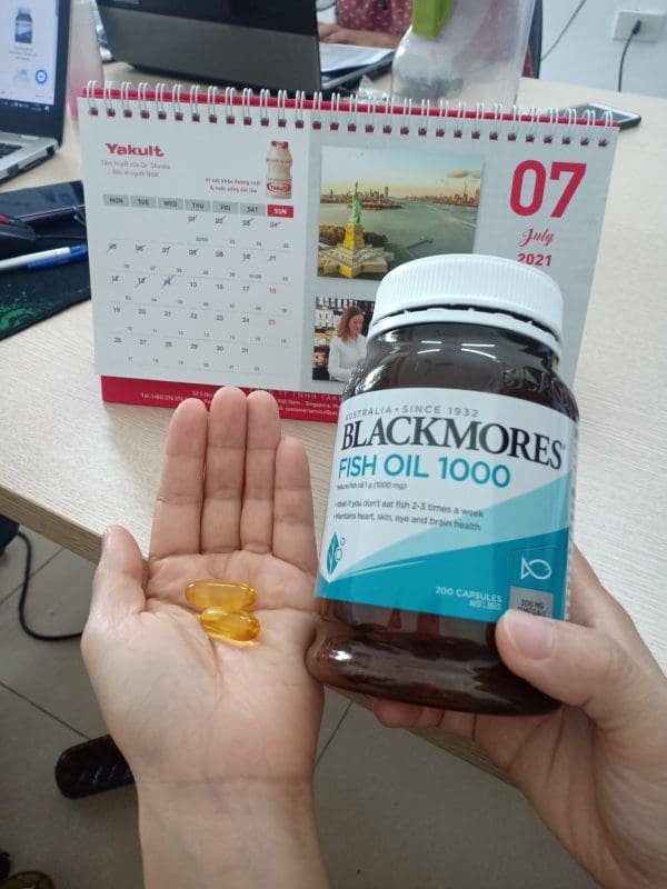 Dầu cá Blackmores Fish Oil 1000 lọ 400 viên của Úc