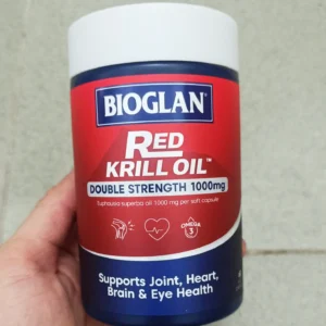 Dầu nhuyễn thể Bioglan Red Krill Oil Double Strength 1000mg 60 Capsules