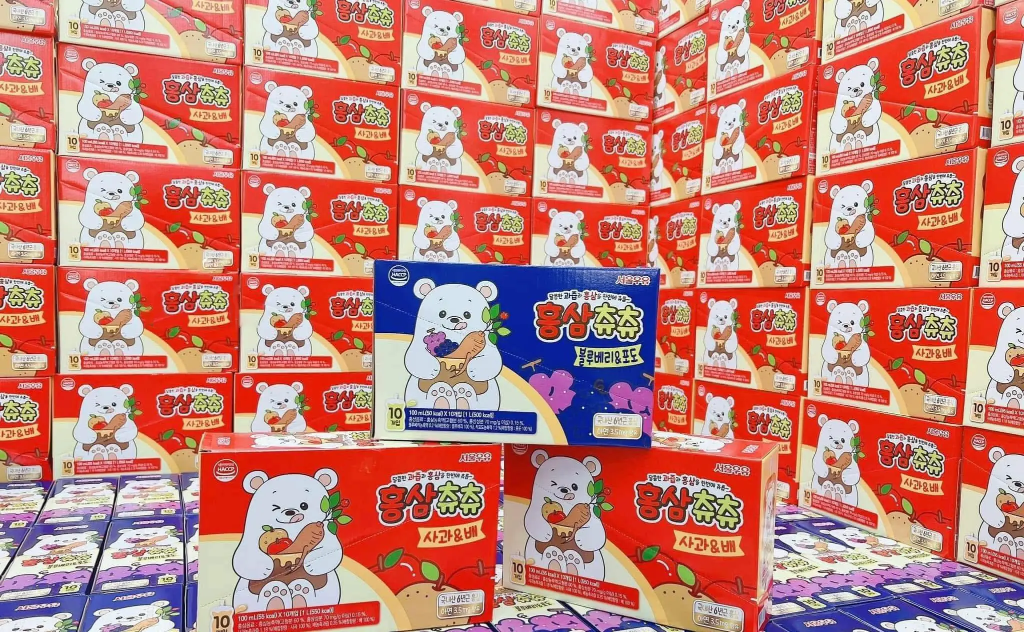 Nước hồng sâm Chuchu 10 gói của Hàn Quốc Hồng Sâm Chu Chu Hàn Quốc (1Y+)