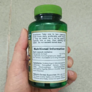 Lợi sữa cỏ cari Nature's Garden Fenugreek Anh 100 viên