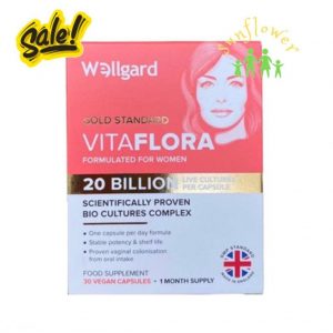 Men Vi Sinh Phụ Khoa 20 Tỷ CFU Lợi Khuẩn Wellgard Vitaflora 30 viên của Anh Quốc