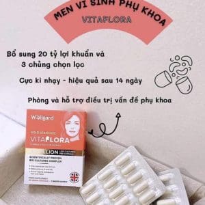 Men Vi Sinh Phụ Khoa Wellgard Vitaflora 30 viên của Anh Quốc