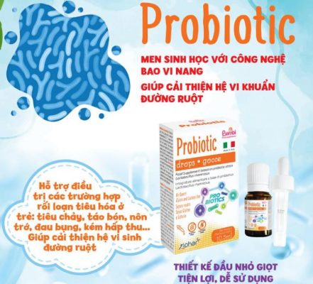 Men vi sinh Bambi Probiotic Drops Gocce 10ml cho bé từ sơ sinh