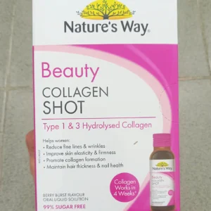 Collagen dạng nước Nature's Way Beauty Collagen Shot hộp 10 lọ của ÚC Nước uống Beauty Collagen Shot Nature's Way Úc hộp 10 chai