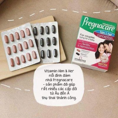 Pregnacare Him Her Conception 60 viên của Anh quốc