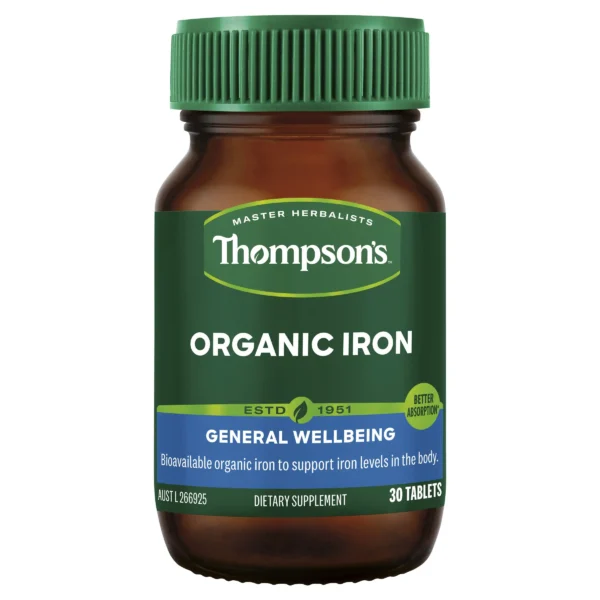Sắt hữu cơ Thompson's Organic Iron 24mg 30 viên