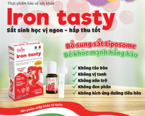 Sắt sinh học dạng giọt Bambi Iron Tasty 30ml