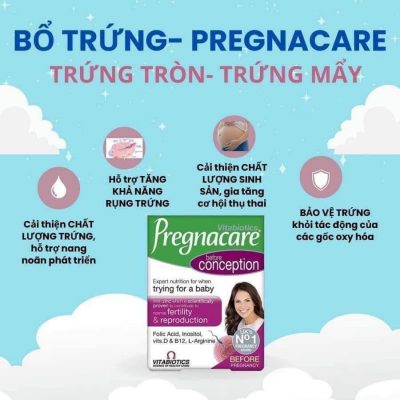 Tăng thụ thai cho nữ Pregnacare before conception 30 viên của Anh quốc