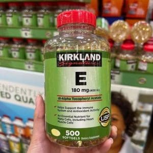 Viên bổ sung Vitamin E Kirkland Signature 180mg 500 viên của Mỹ