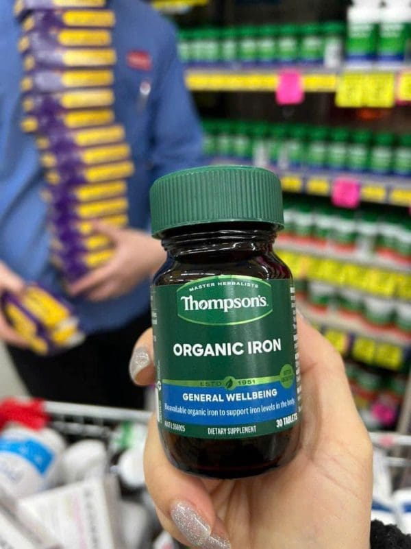 Viên sắt hữu cơ Thompson's Organic Iron 30 viên của Úc