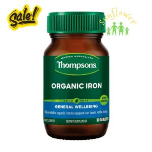 Viên sắt hữu cơ Thompson's Organic Iron 30 viên của Úc