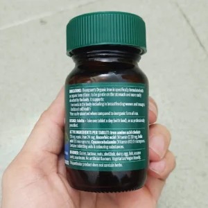 Viên sắt hữu cơ Thompson's Organic Iron Úc 30 viên