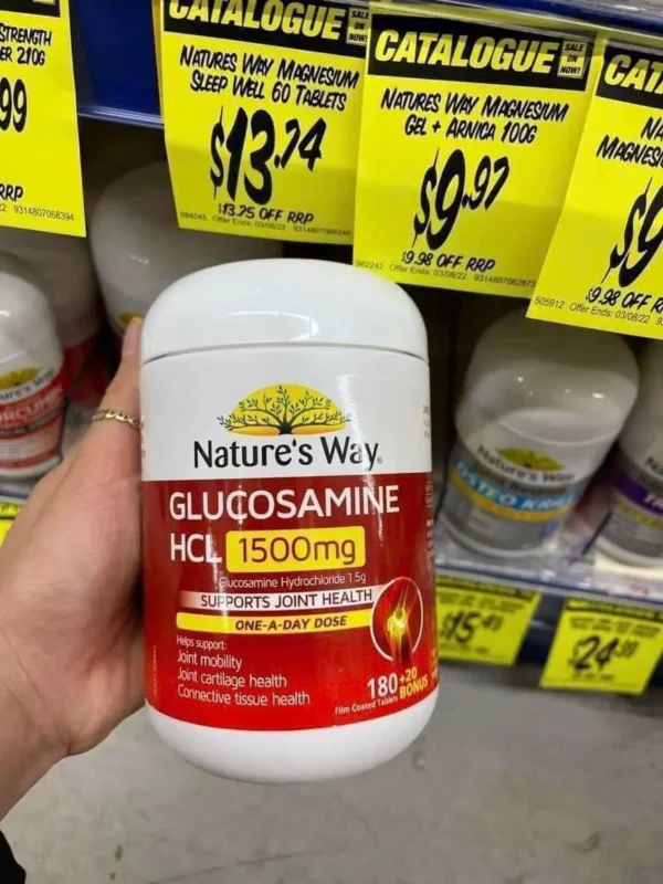 Viên uống Nature’s Way Glucosamine HCL 1500mg của Úc 200 viên