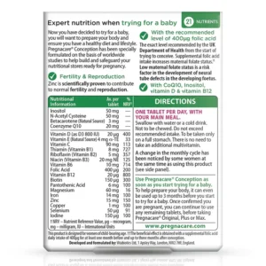 Viên uống Pregnacare Before Conception 30 viên hỗ trợ tăng khả năng thụ thai của Anh