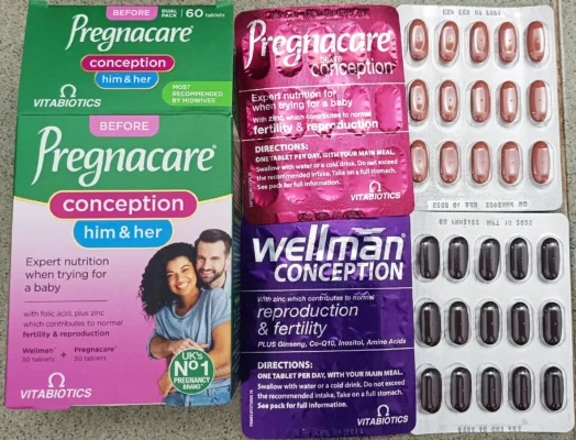 Viên uống Pregnacare Conception Him Her 60 viên của Anh Quốc
