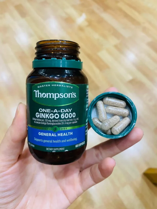 Viên uống bổ não Thompson's Ginkgo 6000mg 60 viên của Úc