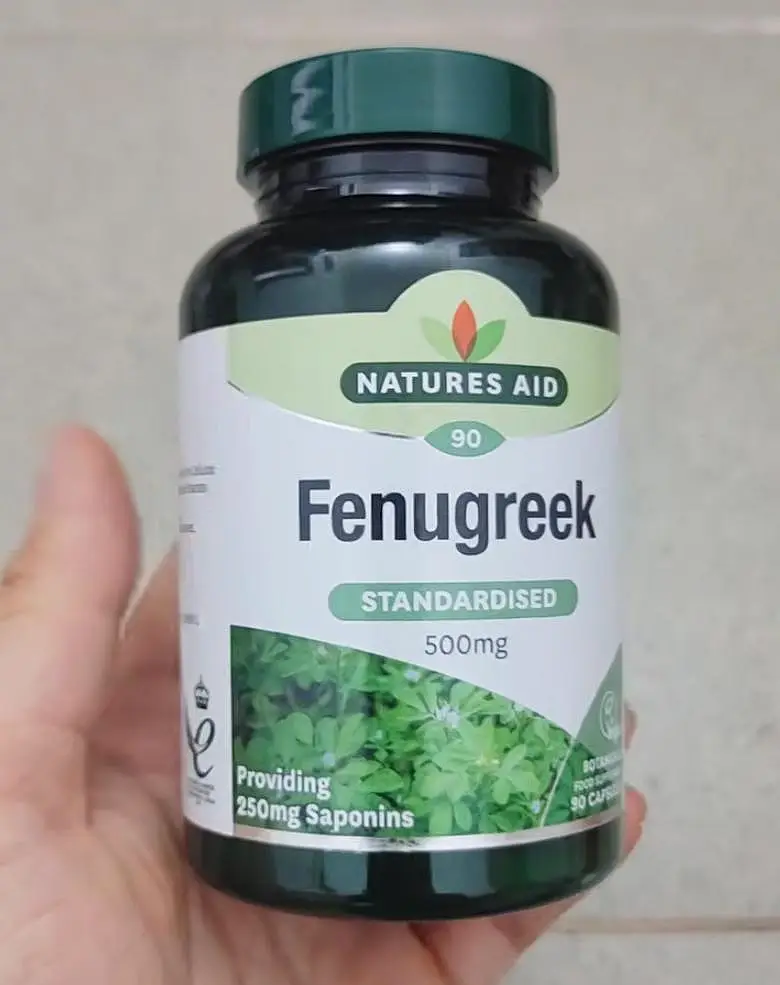 Viên uống lợi sữa cỏ cà ri Fenugreek 500mg Natures Aid 90 viên của Anh Viên uống cỏ cà ri Fenugreek 500mg Natures Aid 90 viên